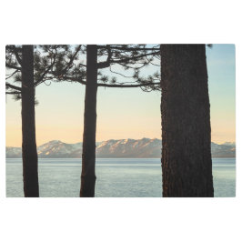 タホー湖モーニング メタルプリント