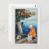 タホー湖ヴィンテージ旅行ポスター1923 ポストカード (正面/裏面)