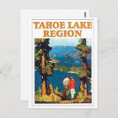 タホー湖地域旅行ポスター ポストカード (正面/裏面)