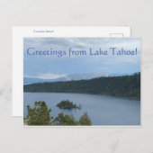 タホ湖からの挨拶！ ポストカード (正面/裏面)