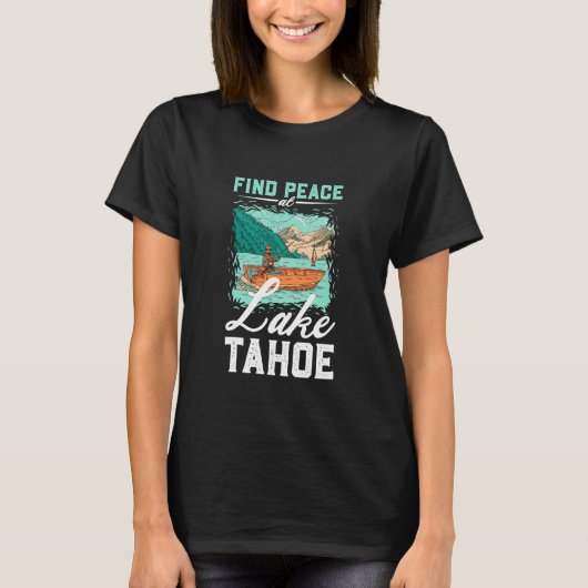 タホ湖での釣り Tシャツ (正面)