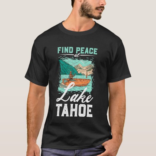 タホ湖での釣り Tシャツ (正面)