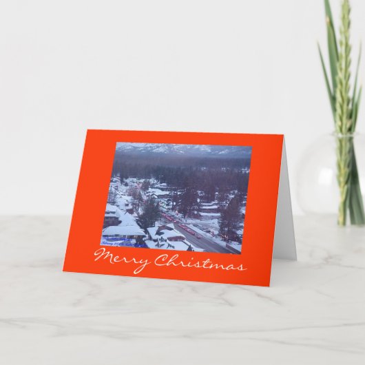 タホ湖のクリスマスのコレクションカード シーズンカード (正面)