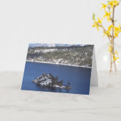 タホ湖のメッセージカード カード (黄色い花)