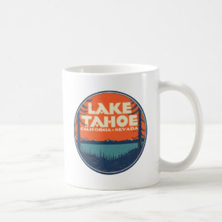 タホ湖のヴィンテージ旅行デカールのデザイン コーヒーマグカップ