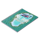 タホ湖の地図と旅行のポスター ノートブック (左側)