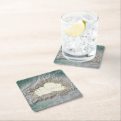 タホ湖の地図 スクエアペーパーコースター (インサイチュ)