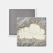 タホ湖の地図 マグネット (正面/裏面)