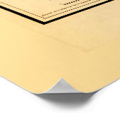 タホ湖の地形図(1874) ポスター (角)