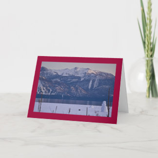 タホ湖の端の雪だるま シーズンカード