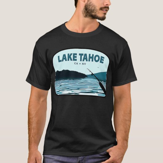 タホ湖の釣り竿 Tシャツ (正面)
