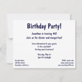 タホ湖バースデーパーティー！ 招待状 (裏面)