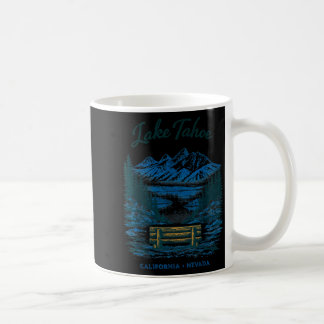 タホ湖ビンテージ旅行の風景 コーヒーマグカップ