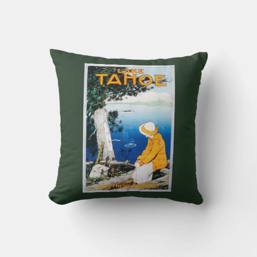 タホ湖昇進のPosterLake Tahoe、カリフォルニア クッション (正面)