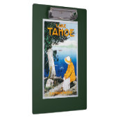 タホ湖昇進のPosterLake Tahoe、カリフォルニア クリップボード (右)