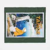 タホ湖昇進のPosterLake Tahoe、カリフォルニア フリースブランケット (正面(横))