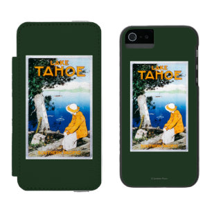 タホ湖昇進のPosterLake Tahoe、カリフォルニア iPhone SE/5/5sウォレットケース