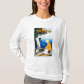タホ湖昇進のPosterLake Tahoe、カリフォルニア Tシャツ (正面)