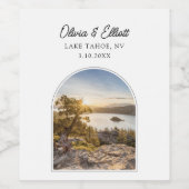 タホ湖結婚のワインラベル ワインラベル (シングルラベル)