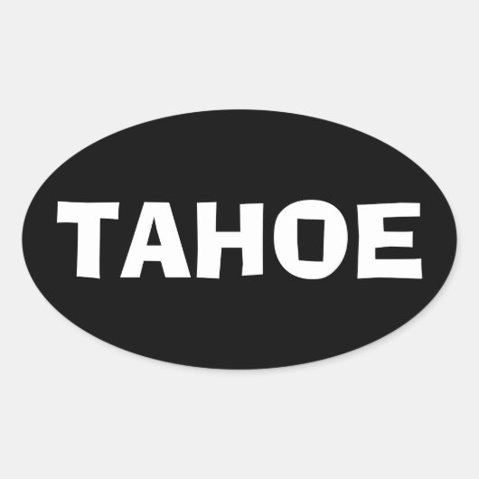 タホ湖 オーバルバンパーステッカー 楕円形シール (正面)