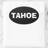 タホ湖 オーバルバンパーステッカー 楕円形シール (バッグ)