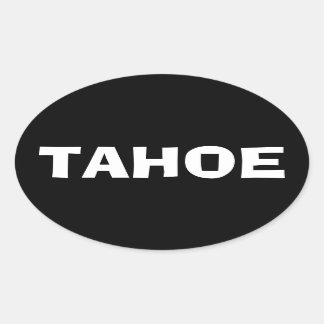 タホ湖 オーバルバンパーステッカー 楕円形シール