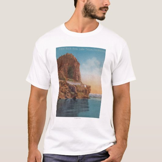 タホ湖、カリフォルニア-湖の眺めからの洞窟の石 Tシャツ (正面)
