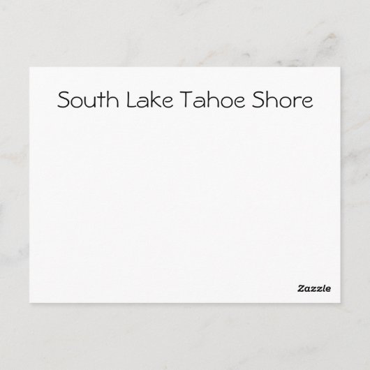 タホ湖 ポストカード (裏面)