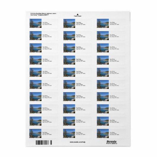 タホ湖 ラベル (フルシート)