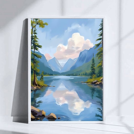 タホ湖 | 油絵風景画 ポスター