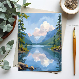 タホ湖 | 油絵風景画 ポストカード