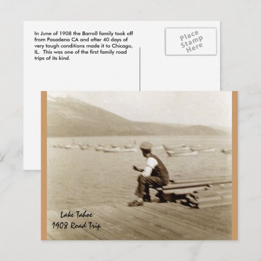 タホ湖 – 1908 ポストカード (正面/裏面)