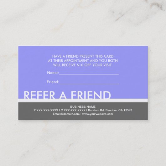 タマキビの灰色のシンプルは友人のカスタム・カードを参照します 紹介カード (正面)