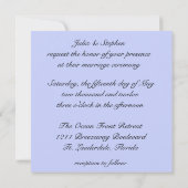 タマキビの甘い花の結婚式招待状 招待状 (裏面)