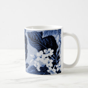 タマキビの青いヴィンテージ花のToile No.1 コーヒーマグカップ