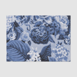 タマキビの青いヴィンテージ花のToile No.1 薄葉紙