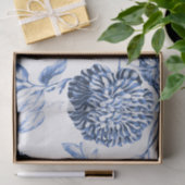 タマキビの青いヴィンテージ花のToile No.2 薄葉紙 (ギフト)