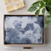 タマキビの青いヴィンテージ花のToile No.3 薄葉紙 (ギフト)