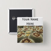 タマサボテンピンボタンの名札 缶バッジ (正面&裏面)