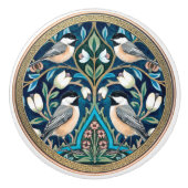 タマシギの鳥の陶器プルノブ セラミックノブ (正面)
