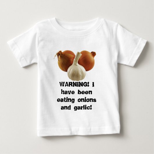 タマネギおよびニンニク ベビーTシャツ (正面)