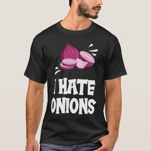 タマネギが嫌い 赤い酢漬けの玉ねぎ Tシャツ (正面)