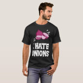 タマネギが嫌い 赤い酢漬けの玉ねぎ Tシャツ (正面フル)