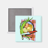 タマネギとジャガイモのスライス マグネット (正面/裏面)