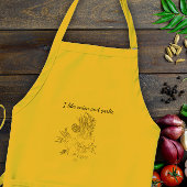 タマネギとニンニクのキッチンブラック大人エプロン スタンダードエプロン