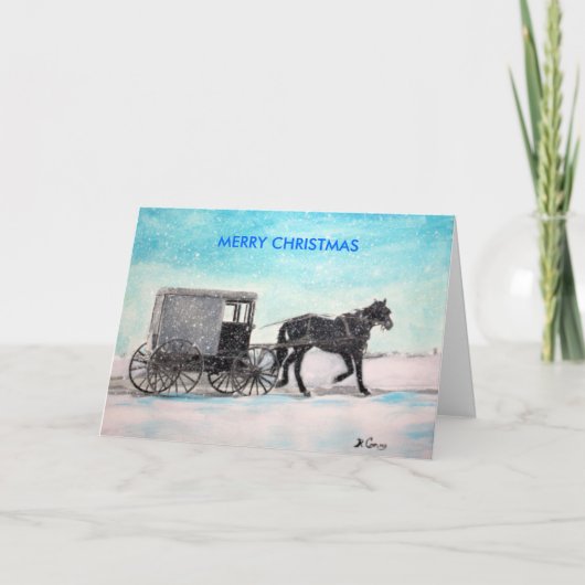 タマネギの雪、メリークリスマス シーズンカード (正面)