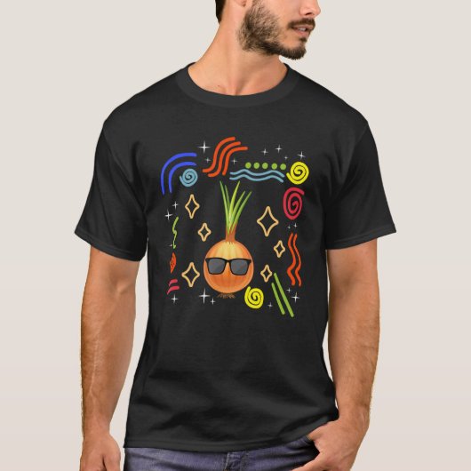 タマネギ野菜ガーデニング農家ヴィーガンヘルシー野菜 Tシャツ (正面)