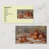 タマネギ(1881年)が付いているルノアールの静物画 名刺 (正面/裏面)