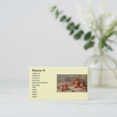 タマネギ(1881年)が付いているルノアールの静物画 名刺 (スタンド正面)