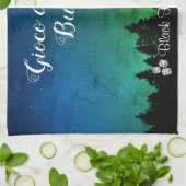 タマラグリーンブルーバックグラウンドバンコキッチンタオル キッチンタオル (折り畳み)